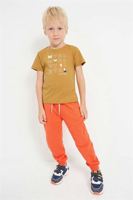 Detské nohavice Mayoral oranžová farba