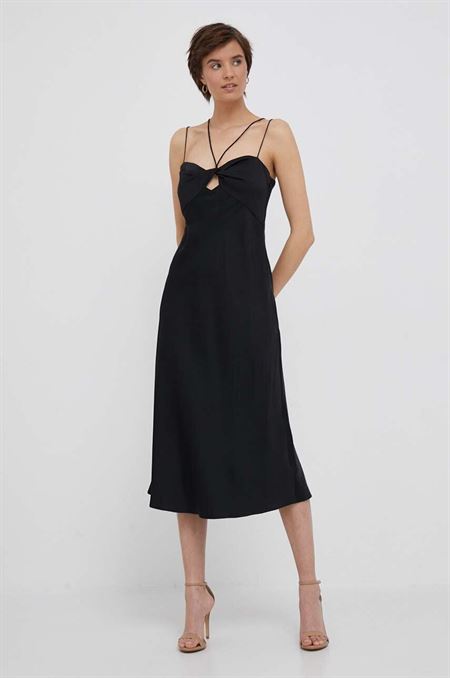 Šaty Calvin Klein čierna farba