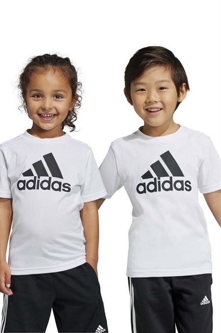 Detské bavlnené tričko adidas LK BL CO biela farba