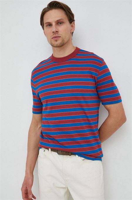 Bavlnené tričko PS Paul Smith bordová farba
