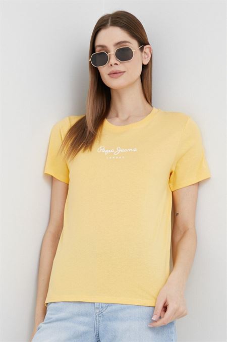 Bavlnené tričko Pepe Jeans Wendy žltá farba