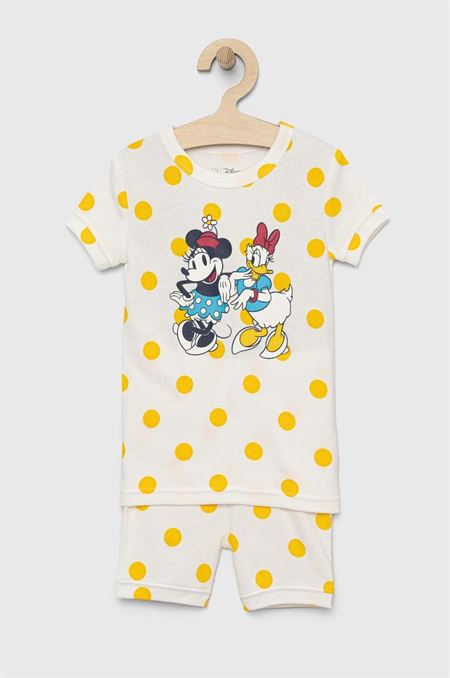 Detské bavlnené pyžamo GAP x Disney žltá farba
