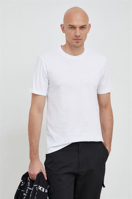 Bavlnené tričko Trussardi biela farba