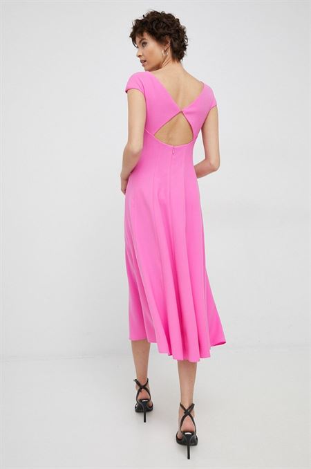 Šaty Emporio Armani ružová farba