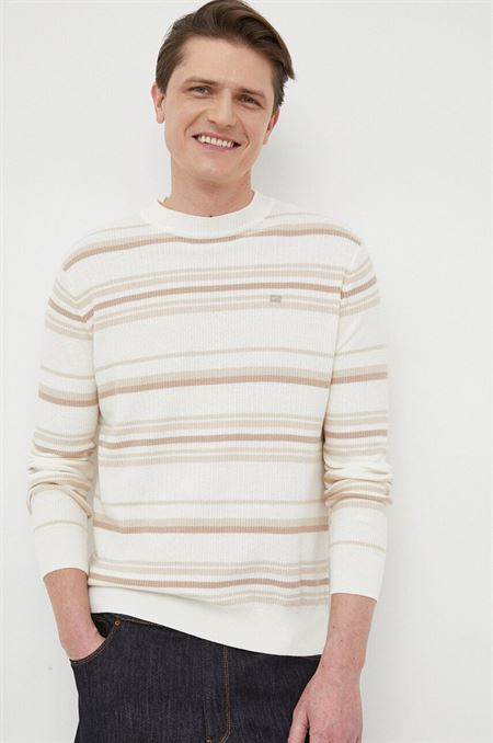 Bavlnený sveter Pepe Jeans Perkin béžová farba