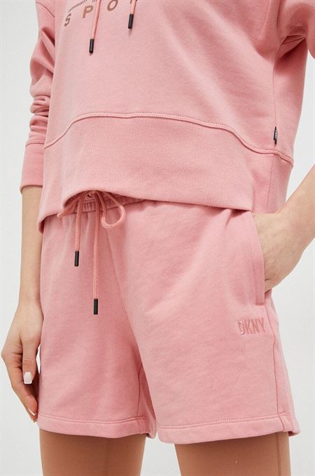Bavlnené šortky Dkny ružová farba