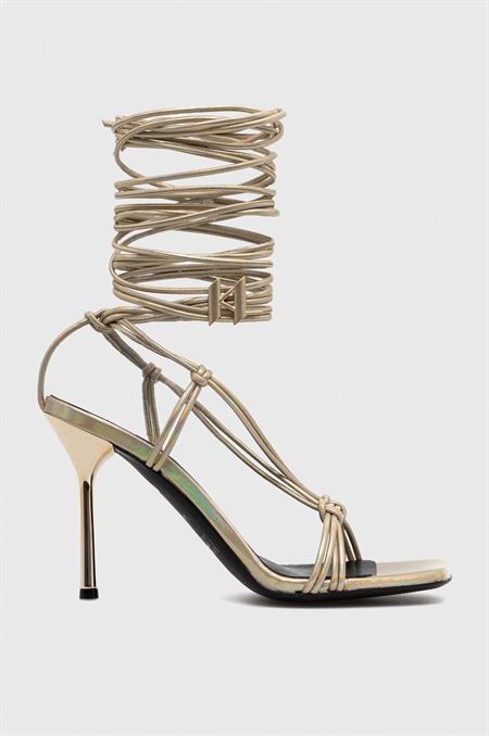 Kožené sandále Karl Lagerfeld GALA zlatá farba