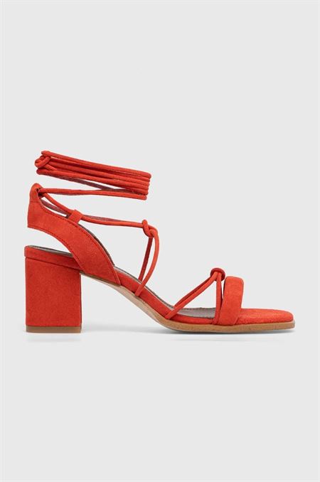Semišové sandále Alohas Sophie červená farba