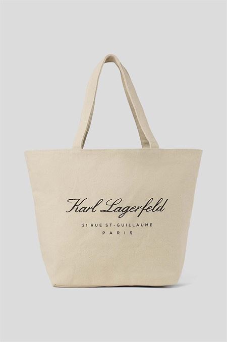 Obojstranná plážová taška Karl Lagerfeld béžová farba