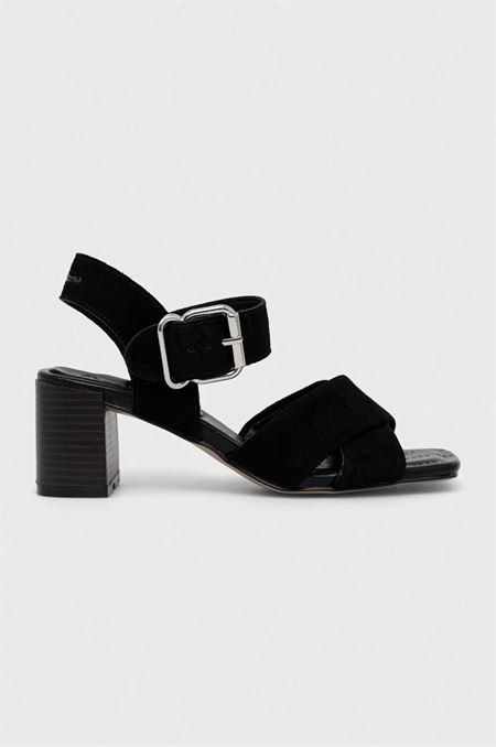 Semišové sandále Pepe Jeans ALTEA čierna farba
