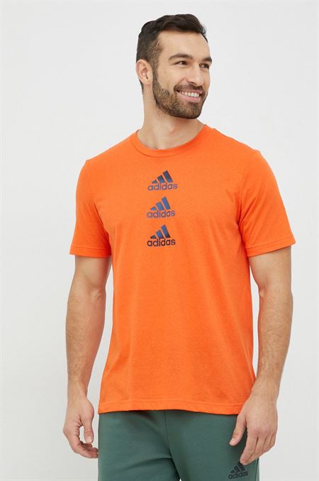 Tréningové tričko adidas Performance Design to Move oranžová farba