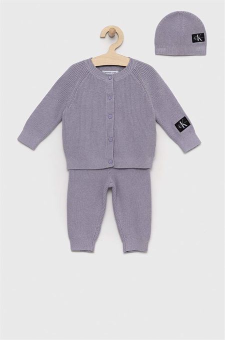 Sada pre bábätká Calvin Klein Jeans fialová farba