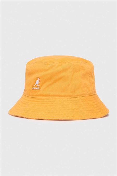 Bavlnený klobúk Kangol oranžová farba