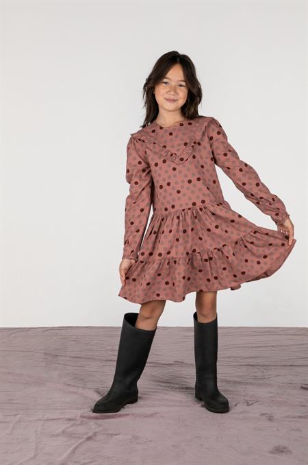 Dievčenské bavlnené šaty Coccodrillo hnedá farba