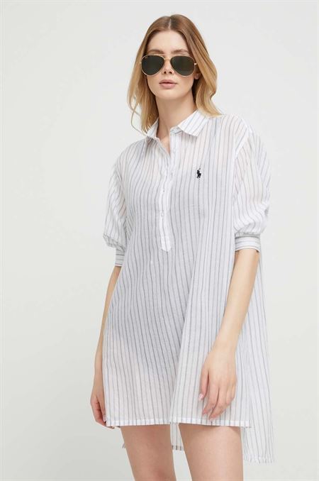 Bavlnená pyžamová košeľa Polo Ralph Lauren šedá farba