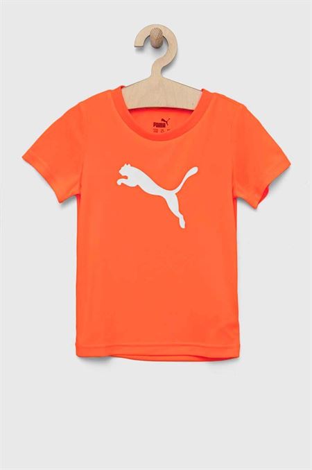 Detské tričko Puma ACTIVE SPORTS Poly Cat Tee B oranžová farba