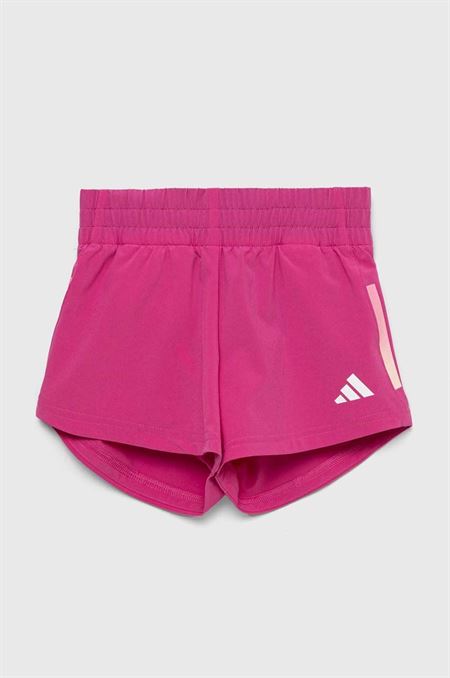 Detské krátke nohavice adidas G TI 3S WV ružová farba