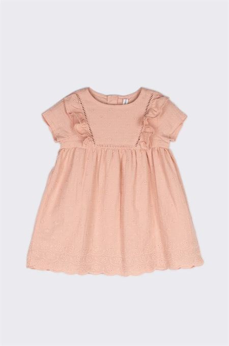 Detské bavlnené šaty Coccodrillo ružová farba