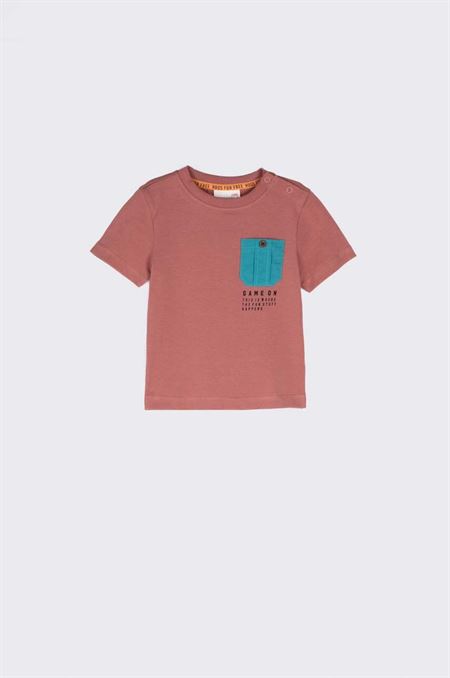 Detské bavlnené tričko Coccodrillo bordová farba
