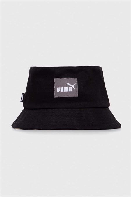 Bavlnený klobúk Puma čierna farba