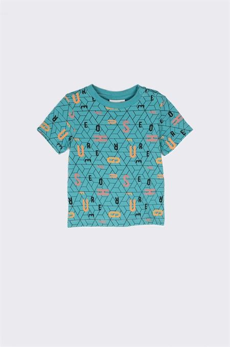 Detské bavlnené tričko Coccodrillo tyrkysová farba