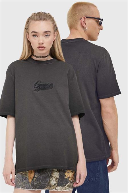 Bavlnené tričko Guess Originals hnedá farba