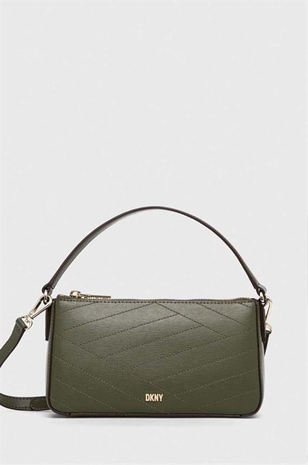 Kožená kabelka Dkny zelená farba