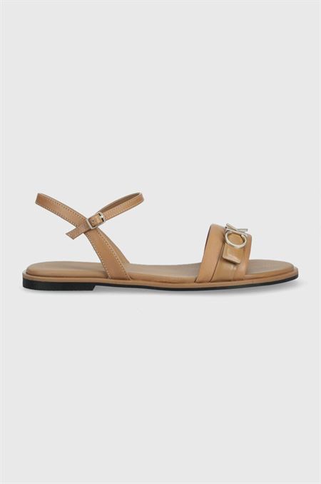 Kožené sandále Calvin Klein ALMOND SANDAL W/HW dámske