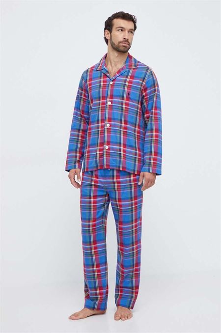 Bavlnené pyžamo Polo Ralph Lauren červená farba