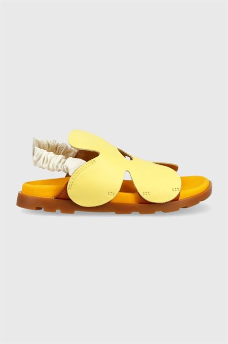 Detské kožené sandále Camper žltá farba