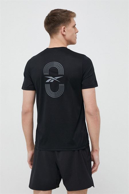 Bežecké tričko Reebok čierna farba
