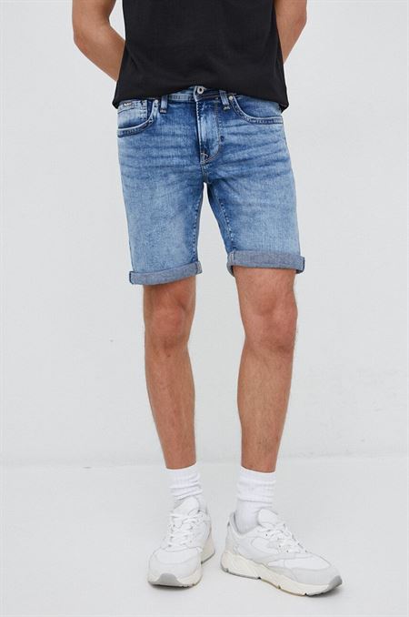 Rifľové krátke nohavice Pepe Jeans Hatch pánske
