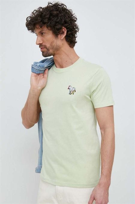Bavlnené tričko PS Paul Smith zelená farba
