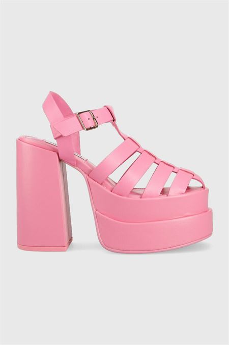 Kožené sandále Steve Madden Carlita ružová farba