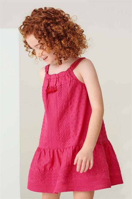 Dievčenské bavlnené šaty Mayoral bordová farba