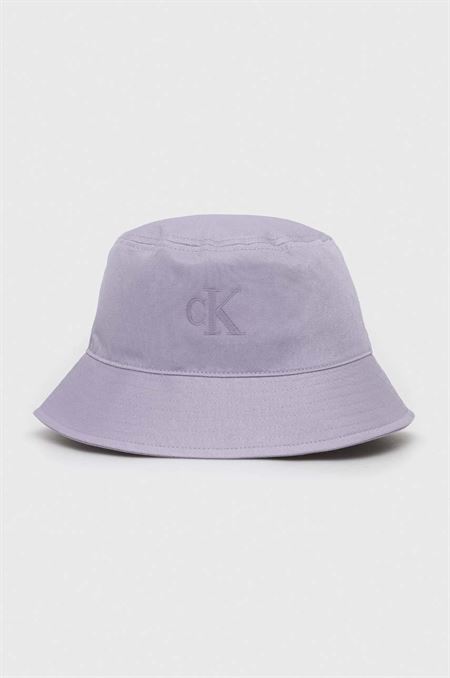 Bavlnený klobúk Calvin Klein Jeans fialová farba