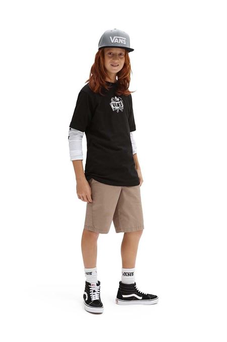 Detské bavlnené tričko Vans BONE YARD SS Black čierna farba