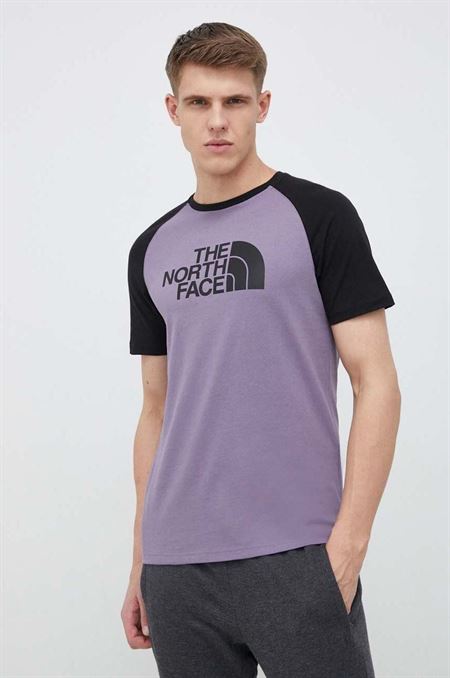 Bavlnené tričko The North Face fialová farba