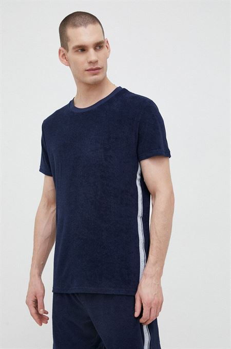 Plážové tričko Calvin Klein tmavomodrá farba
