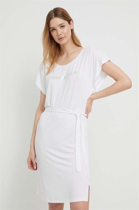 Plážové šaty Emporio Armani Underwear biela farba