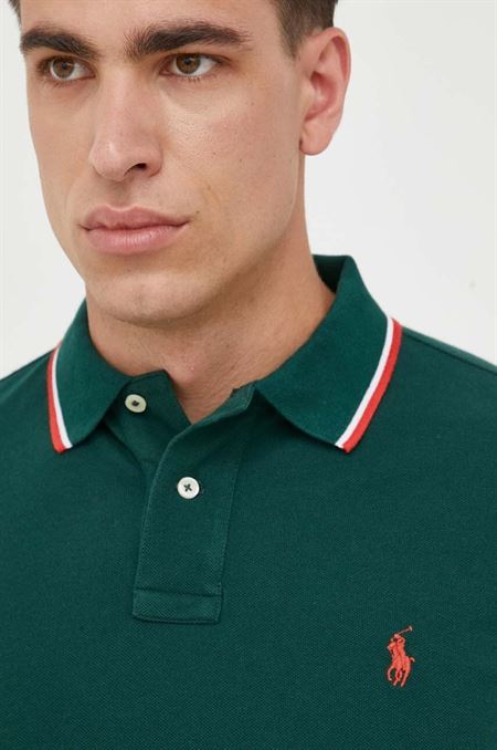 Bavlnené polo tričko Polo Ralph Lauren zelená farba