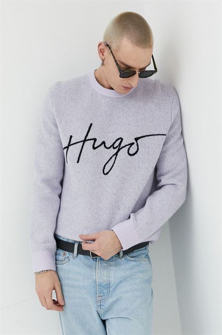 Vlnený sveter HUGO pánsky