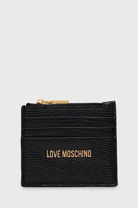 Puzdro na karty Love Moschino čierna farba