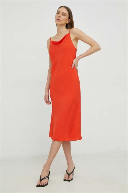 Šaty Samsoe Samsoe oranžová farba