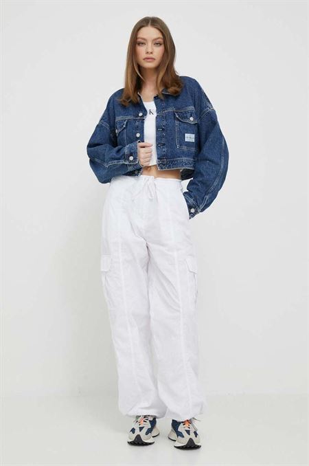 Rifľová bunda Calvin Klein Jeans dámska