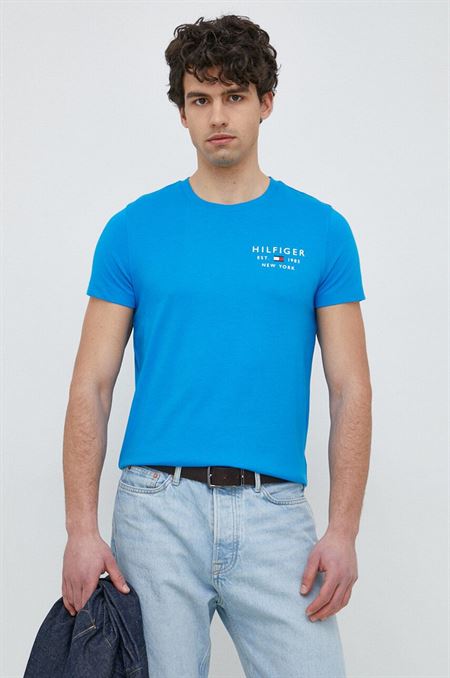 Bavlnené tričko Tommy Hilfiger s potlačou