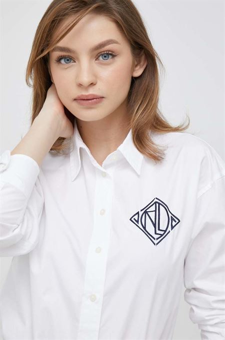 Bavlnená košeľa Lauren Ralph Lauren dámska