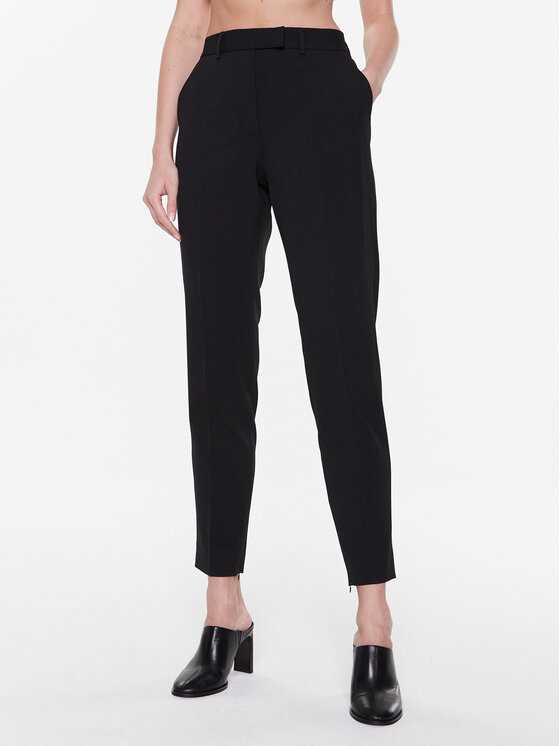 Calvin Klein Bavlnené nohavice K20K205119 Čierna Slim Fit