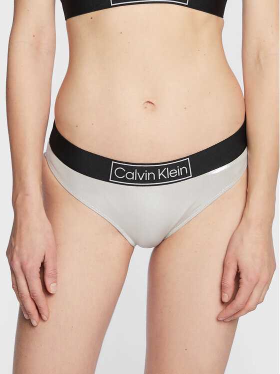 Calvin Klein Swimwear Spodný diel bikín Classic KW0KW01949 Strieborná