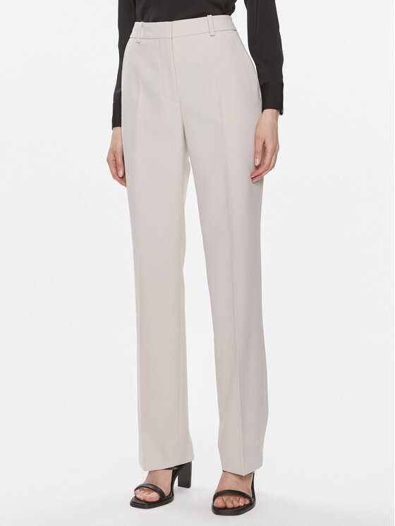 Calvin Klein Bavlnené nohavice Essential K20K206879 Sivá Slim Fit